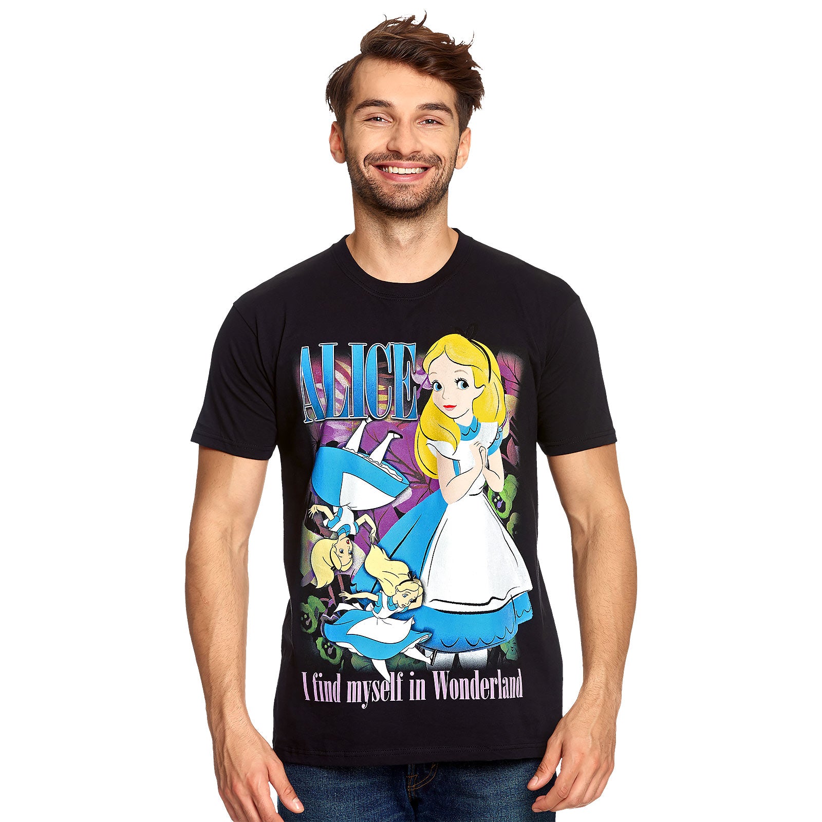 Image produit Alice au pays des merveilles - T-shirt 'Pas comme les autres filles' noir