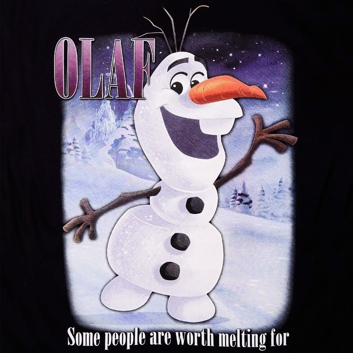 Image produit Frozen - Olaf Worth Melting For T-Shirt noir