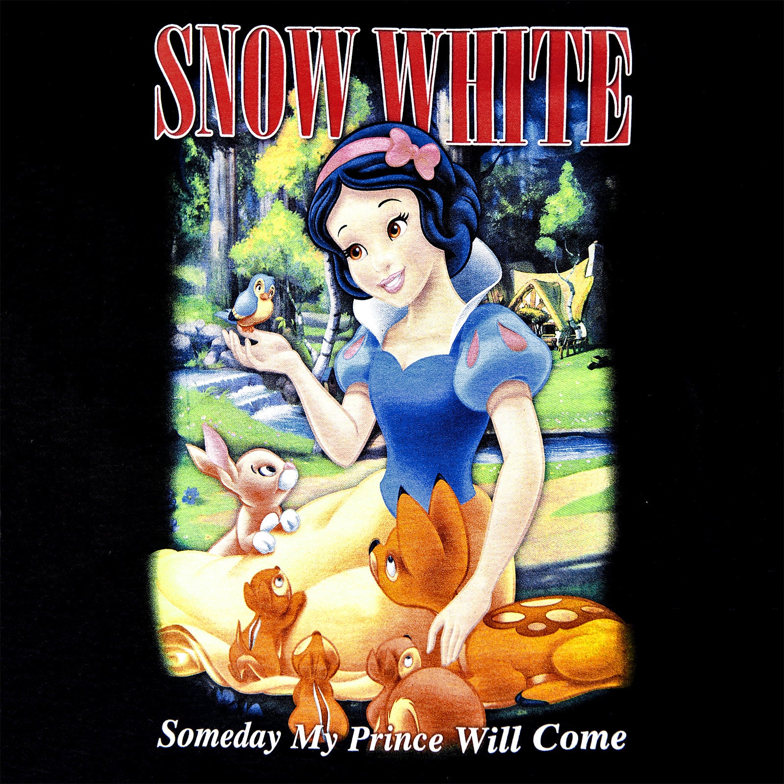 Image produit Blanche-Neige - Mon Prince Viendra T-shirt Femme Noir