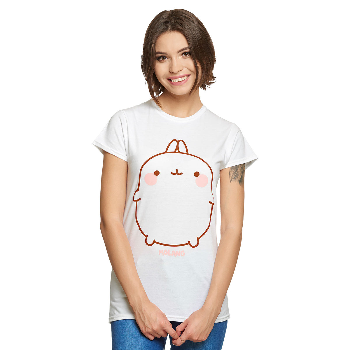 Image produit Molang - T-shirt femme Smile blanc