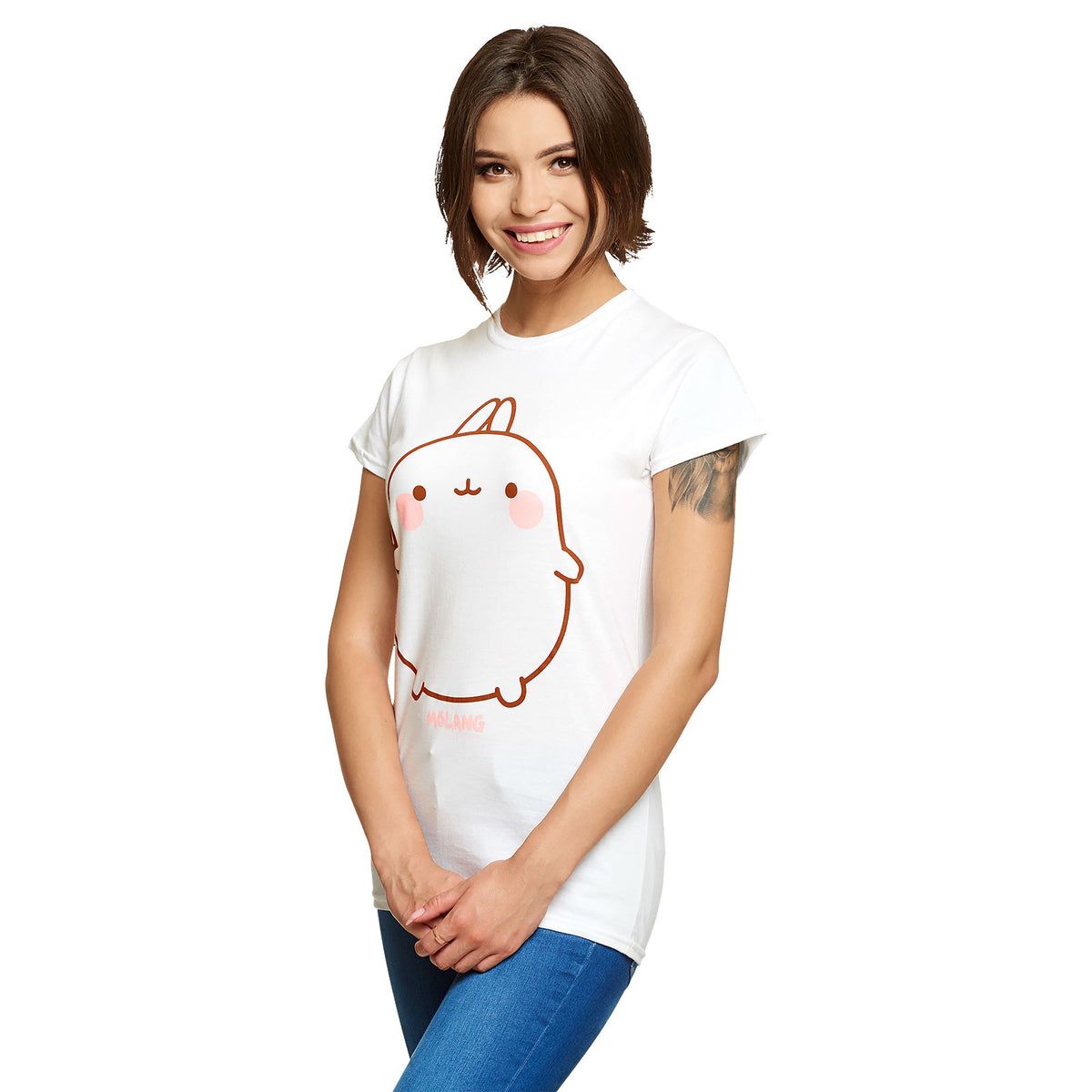 Image produit Molang - T-shirt femme Smile blanc