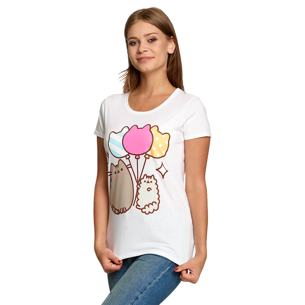 Image produit Pusheen - T-shirt Balloons pour femmes blanc