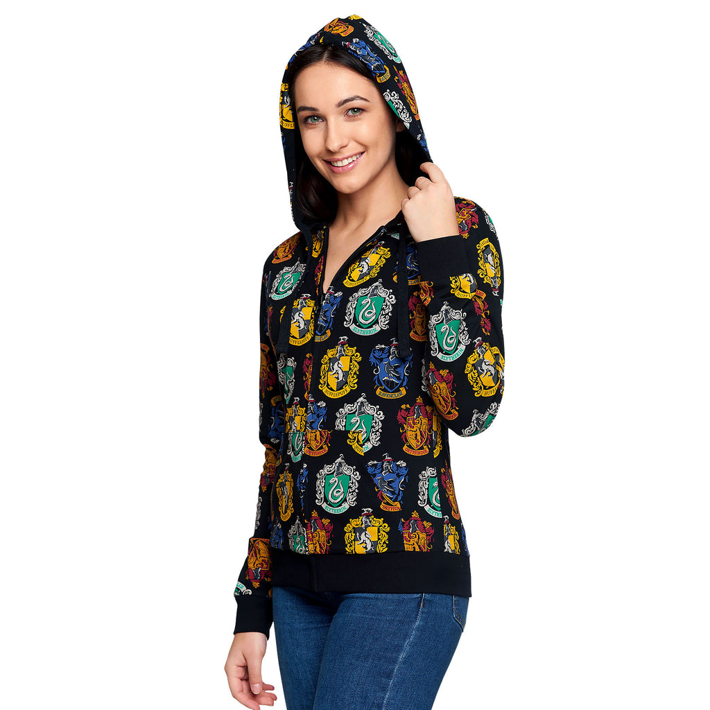 Image produit Harry Potter - Sweat à capuche réversible Hogwarts pour femmes