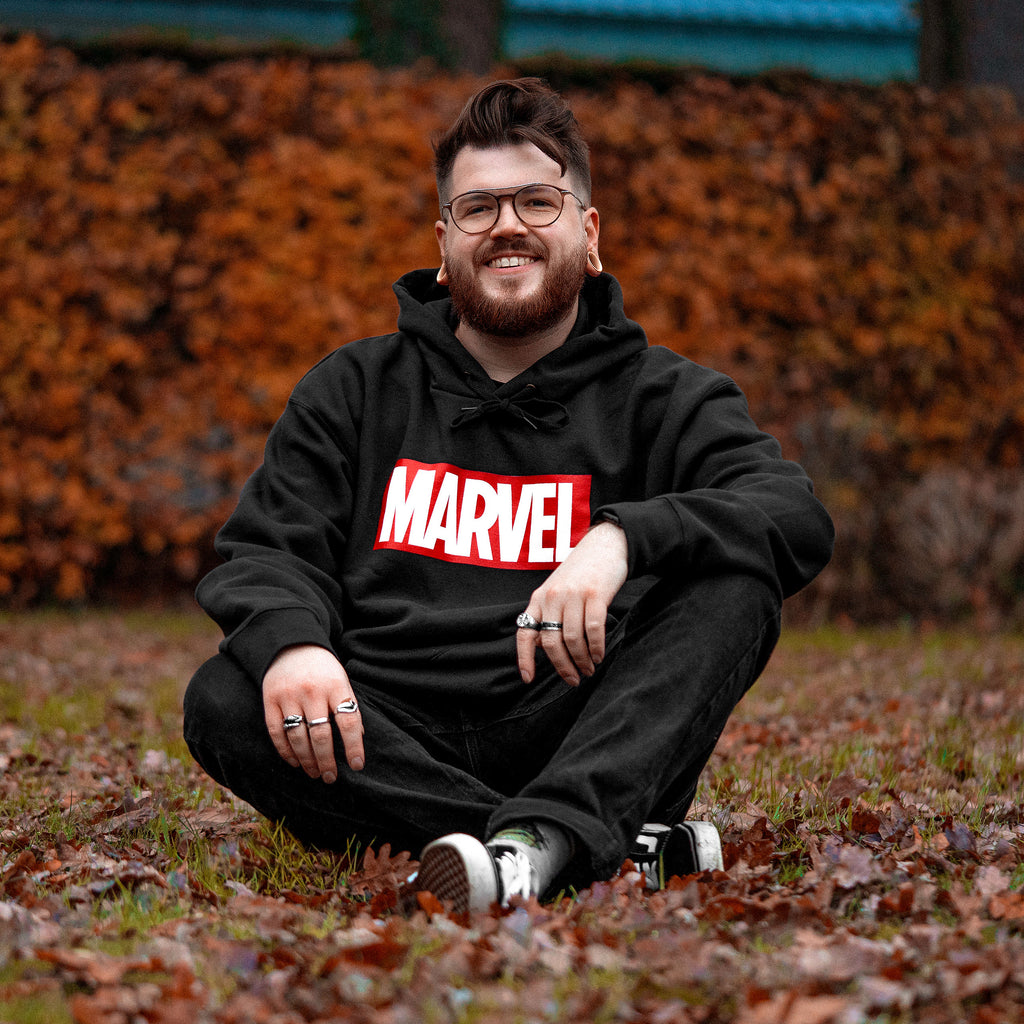 Image produit Marvel - Sweat à capuche Logo noir