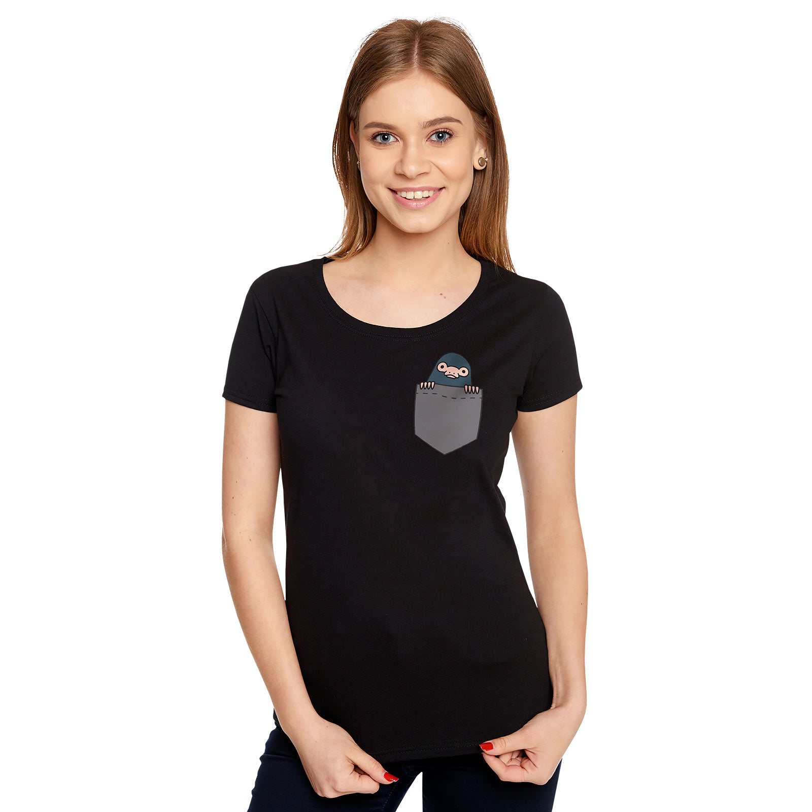 Image produit Niffler de Poche - T-shirt Femme Noir Animaux Fantastiques