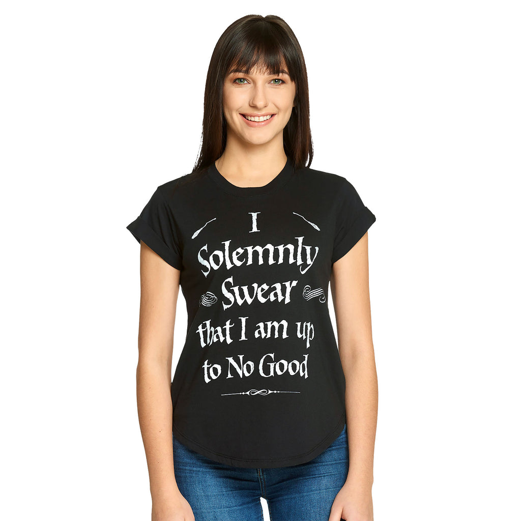 Image produit Harry Potter - T-shirt Femme Loose Fit Mischief Managed noir