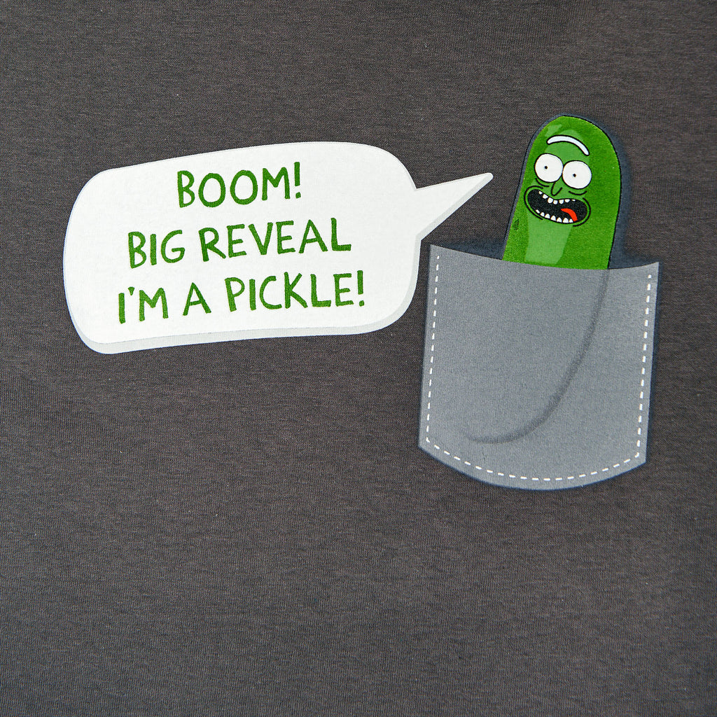Image produit Rick and Morty - Pocket Pickle Rick t-shirt gris