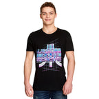 Image produit Atari - T-shirt Retrowave des systèmes de jeux vidéo noir