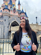 Image produit La Belle et la Bête - T-shirt éclaboussures de Tassilo pour femmes gris