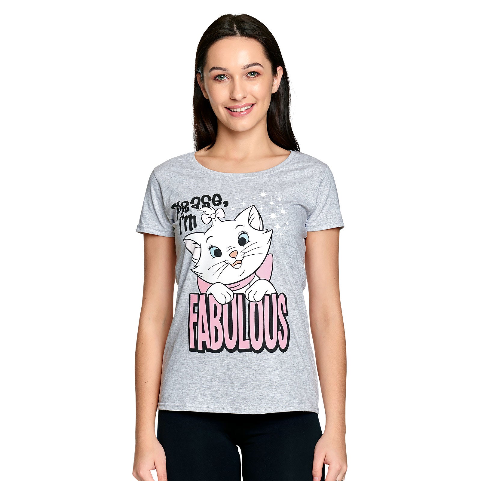 Image produit Aristocats - T-shirt femme Marie Fabulous gris