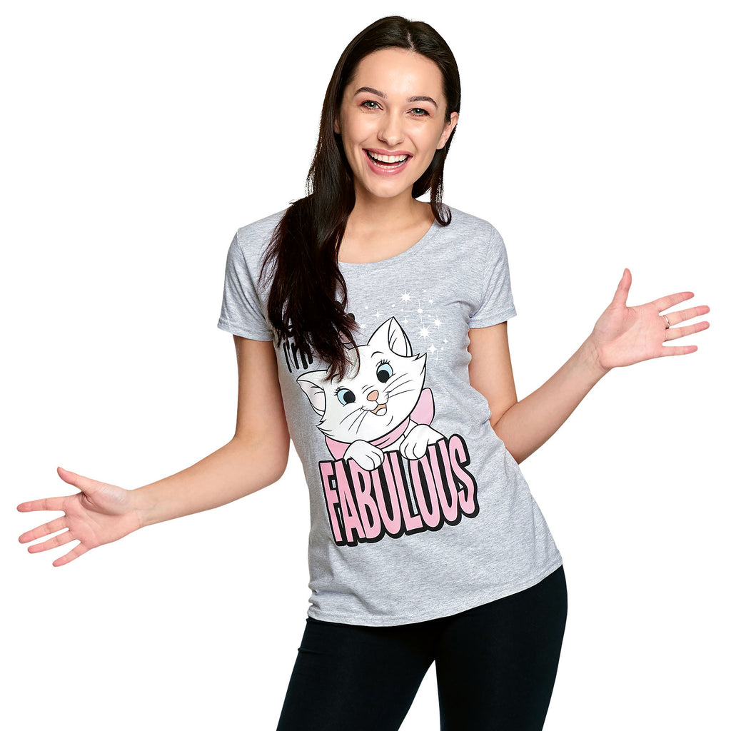 Image produit Aristocats - T-shirt femme Marie Fabulous gris