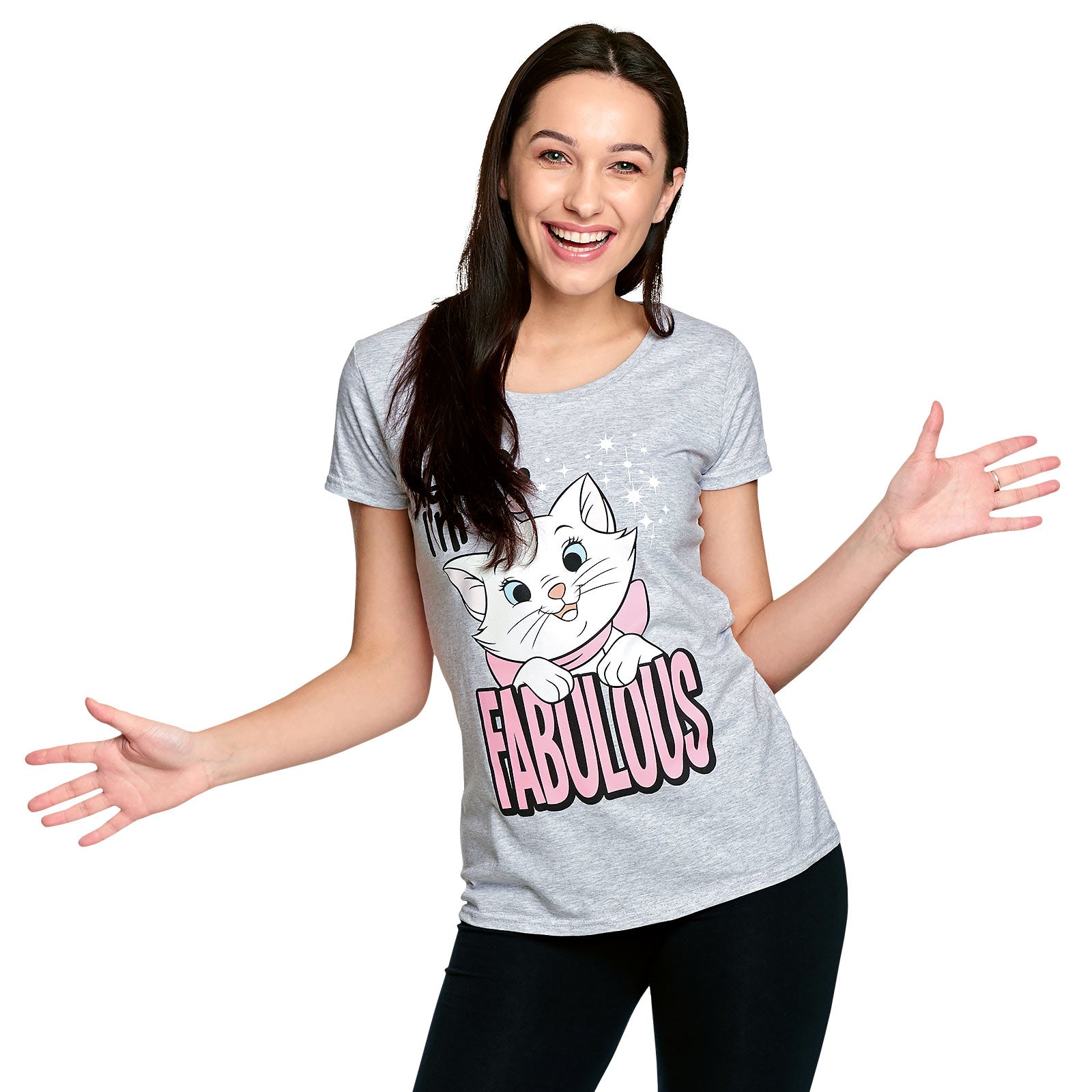 Image produit Aristocats - T-shirt femme Marie Fabulous gris