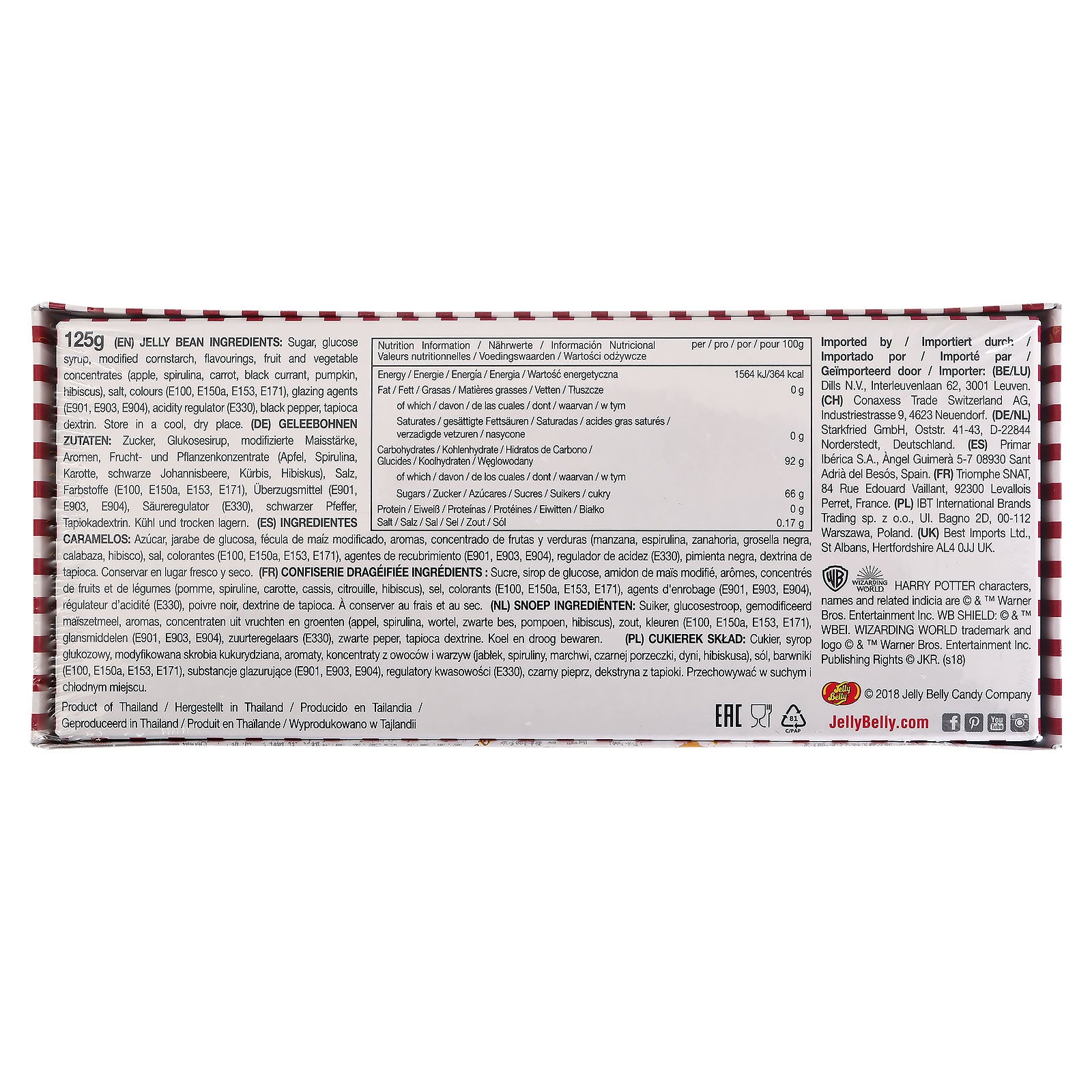 Image produit Harry Potter - Boîte cadeau de haricots Bertie Botts 125g