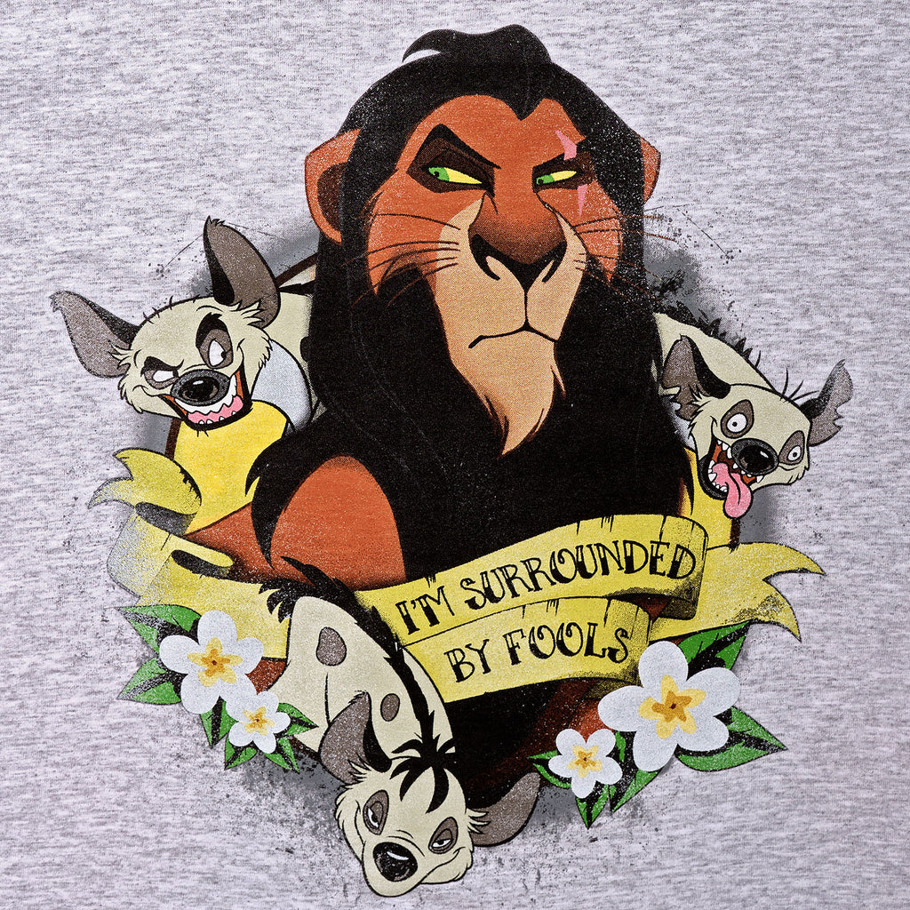 Image produit Le Roi Lion - Scar Entouré d'Idiots T-Shirt Femme Gris