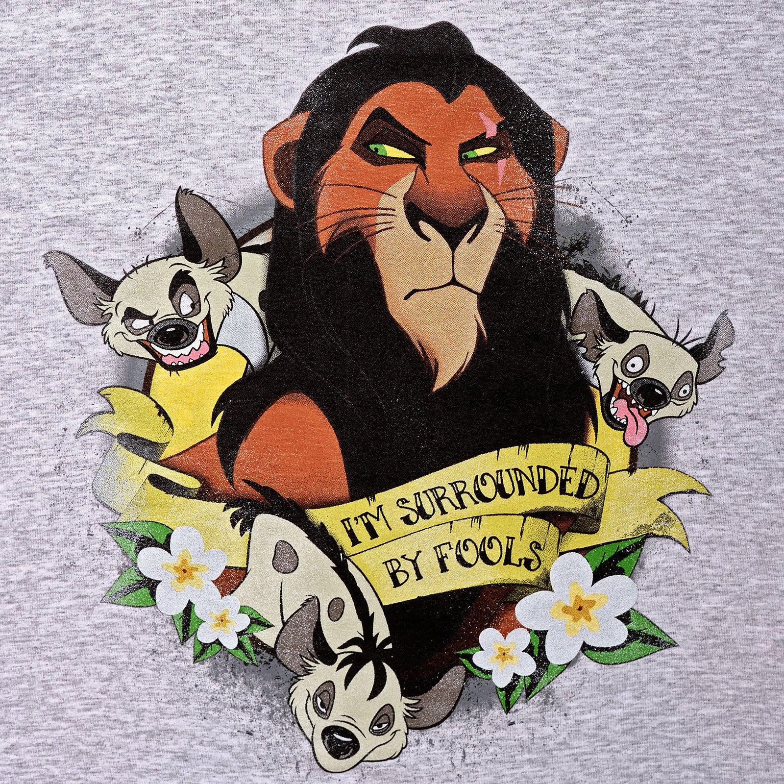 Image produit Le Roi Lion - Scar Entouré d'Idiots T-Shirt Femme Gris