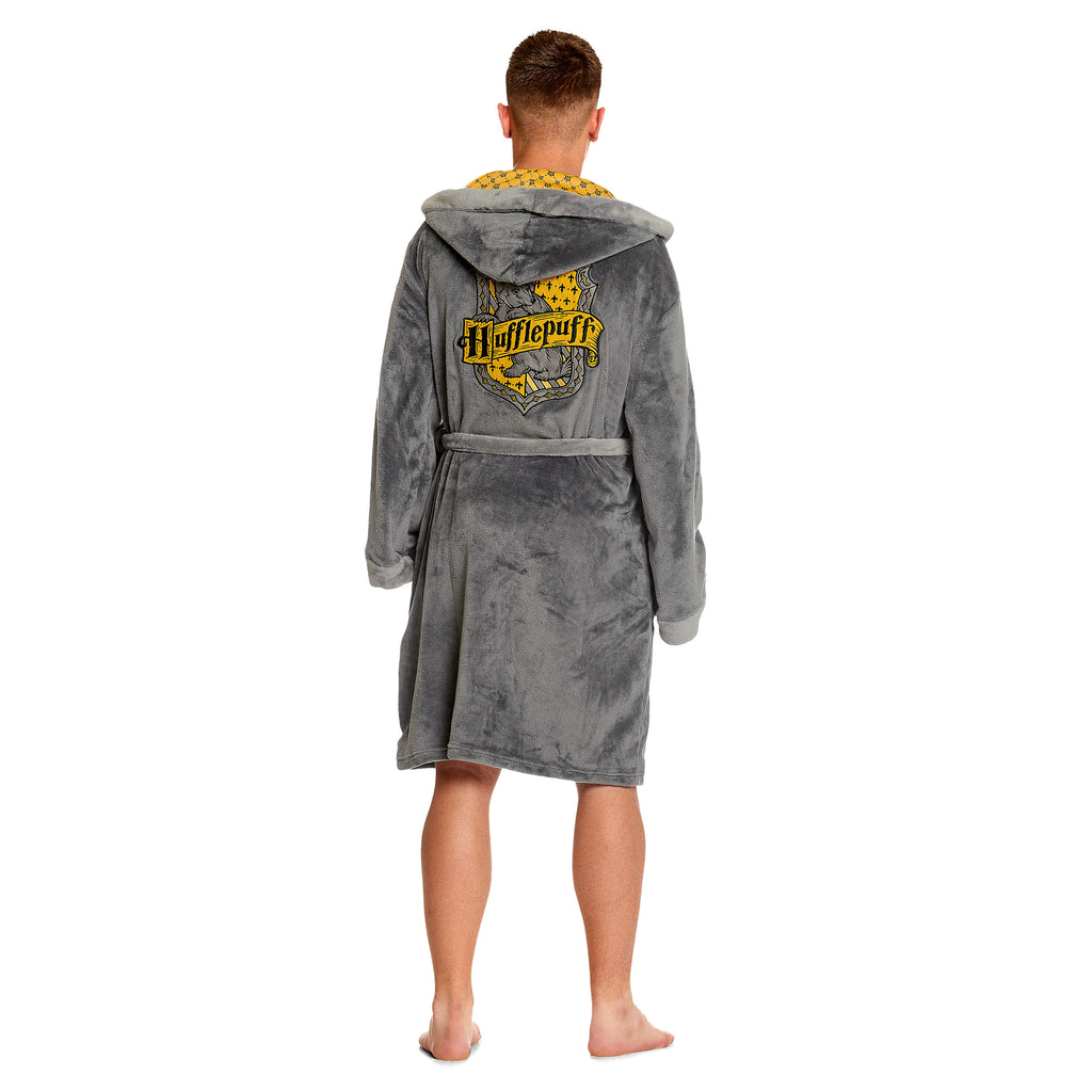 Image produit Harry Potter - Peignoir gris à écusson de Poufsouffle
