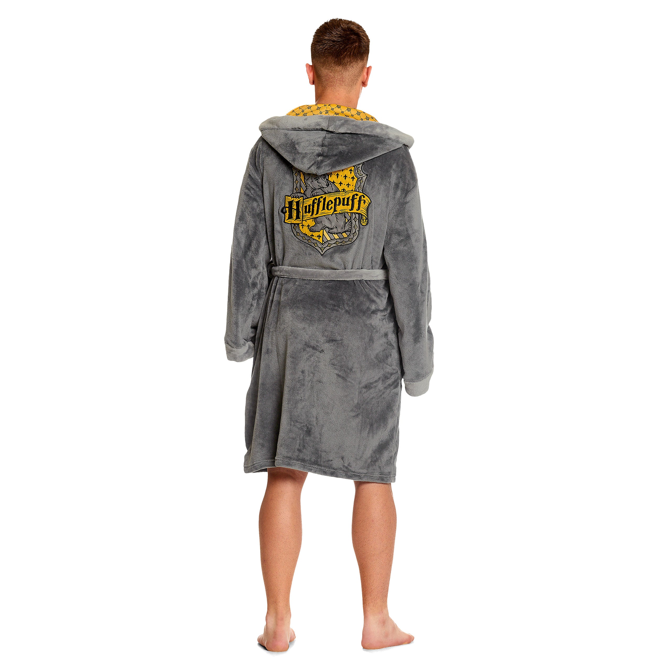 Image produit Harry Potter - Peignoir gris à écusson de Poufsouffle