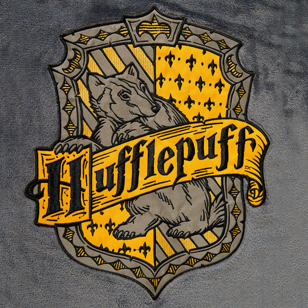 Image produit Harry Potter - Peignoir gris à écusson de Poufsouffle