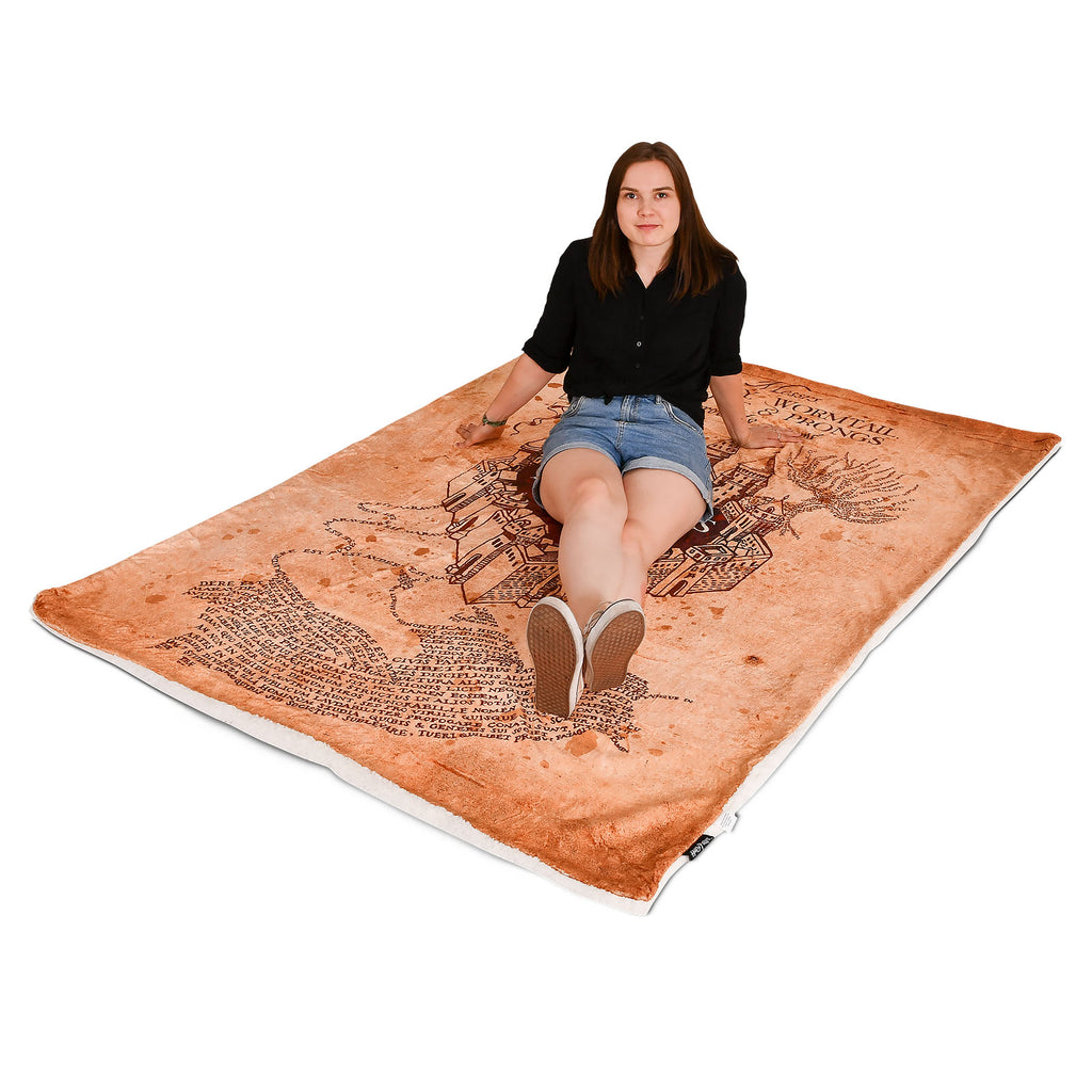 Image produit Harry Potter - Carte du Maraudeur Couverture Moelleuse avec Fourrure Teddy