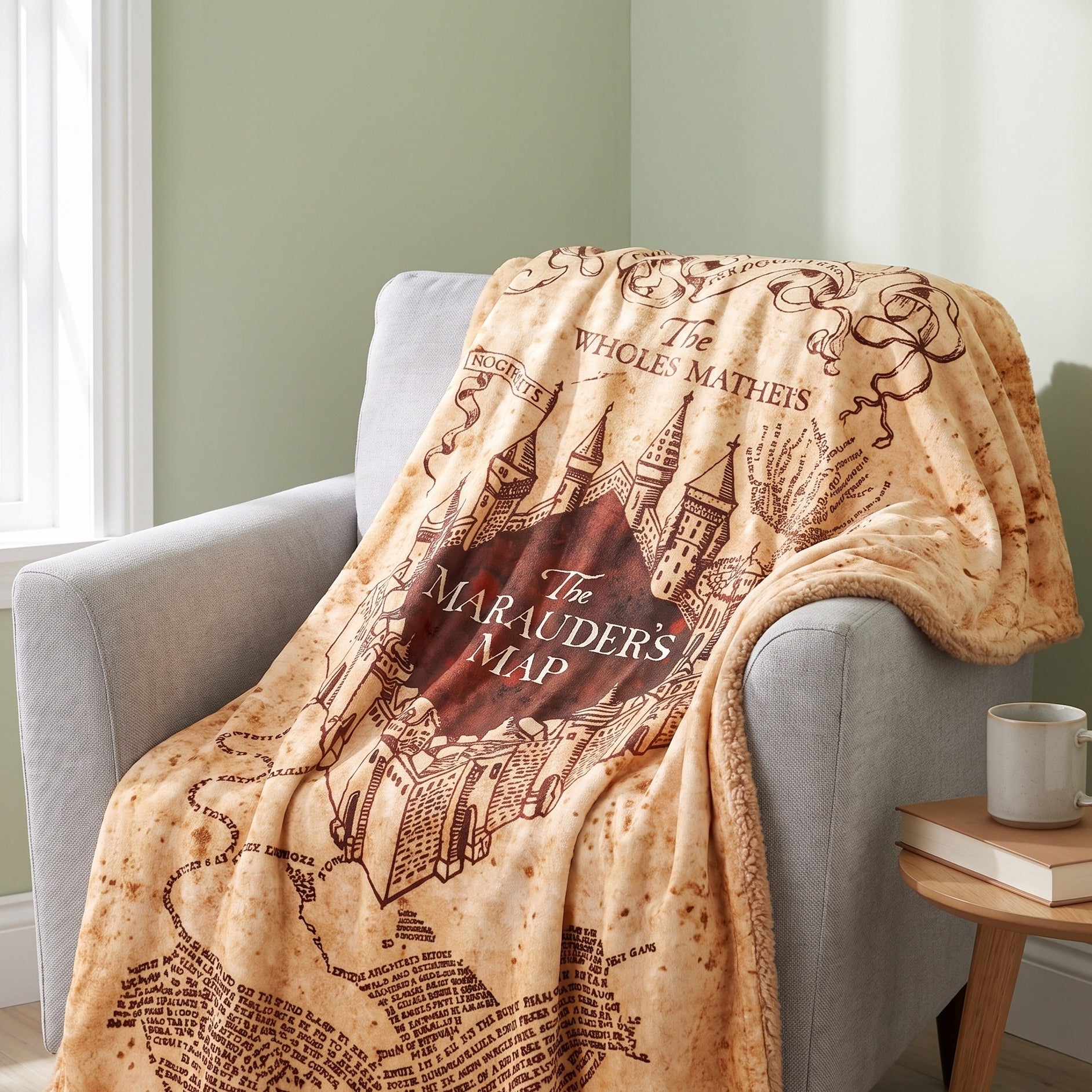 Image produit Harry Potter - Carte du Maraudeur Couverture Moelleuse avec Fourrure Teddy