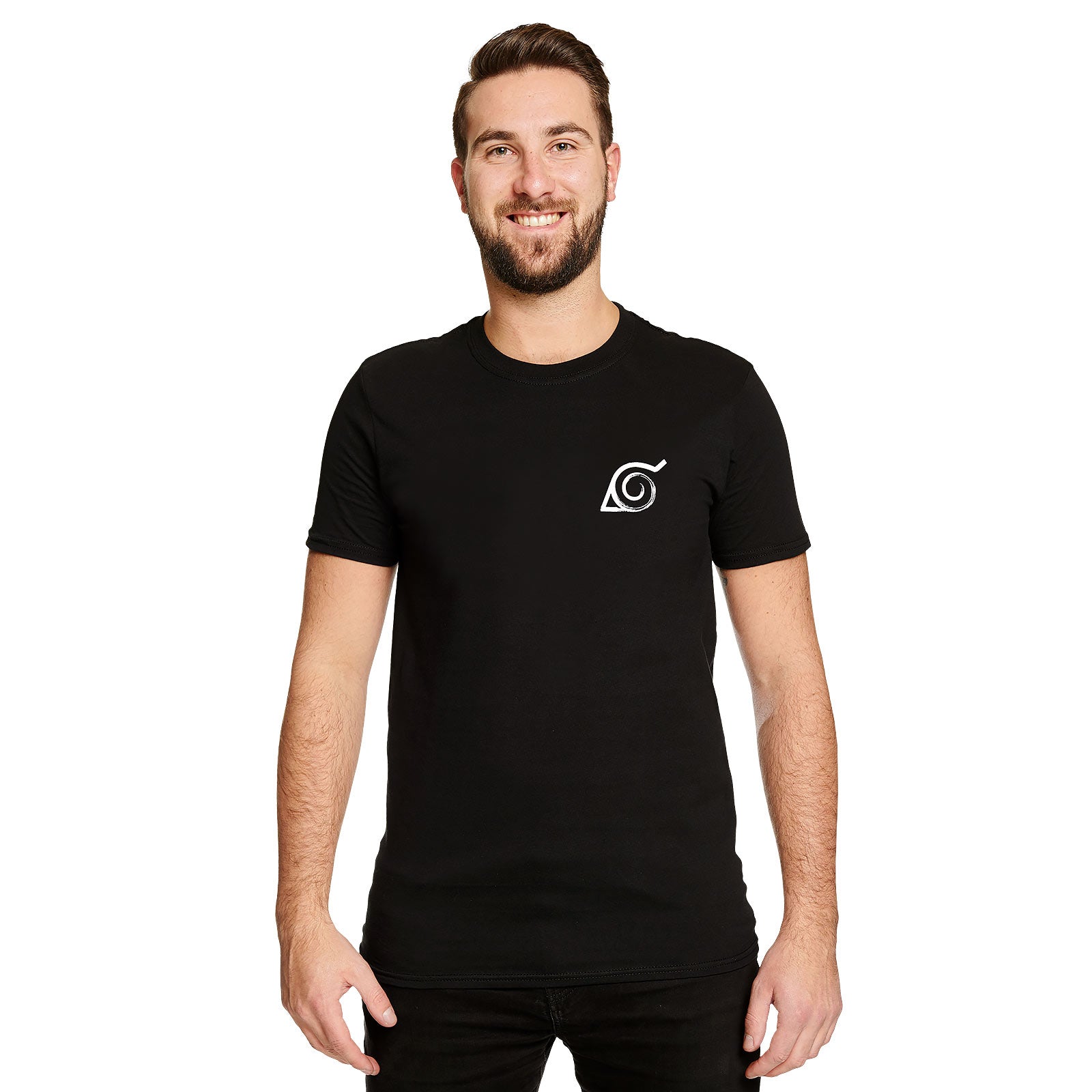 Image produit Naruto - T-shirt noir Symbole Konoha