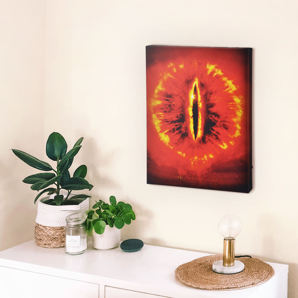 Image produit Le Seigneur des Anneaux - Tableau mural de l'œil de Sauron avec lumière
