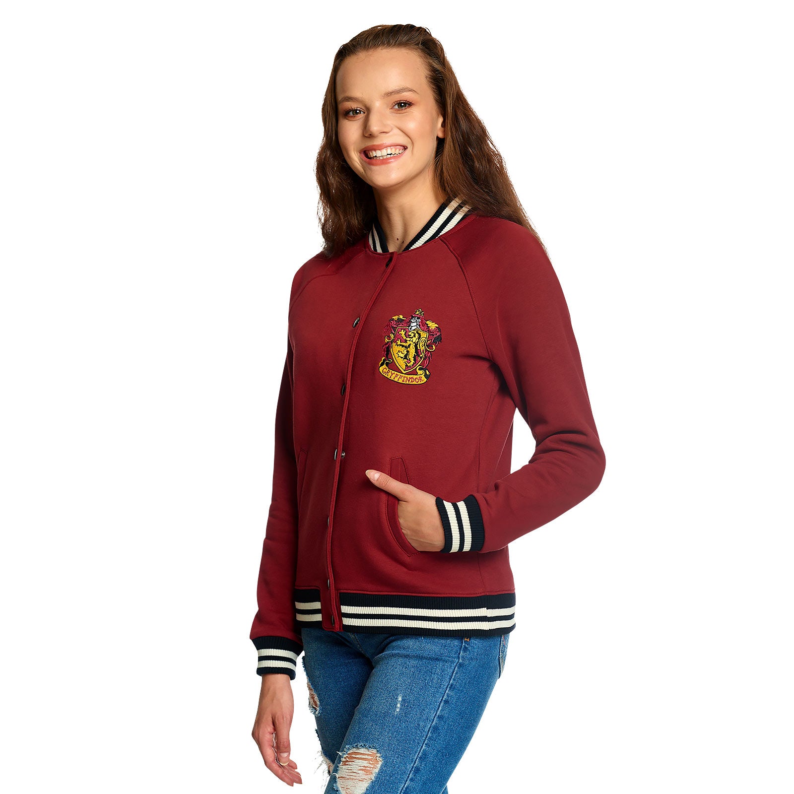 Image produit Harry Potter - Blouson universitaire pour femmes avec blason Gryffondor rouge