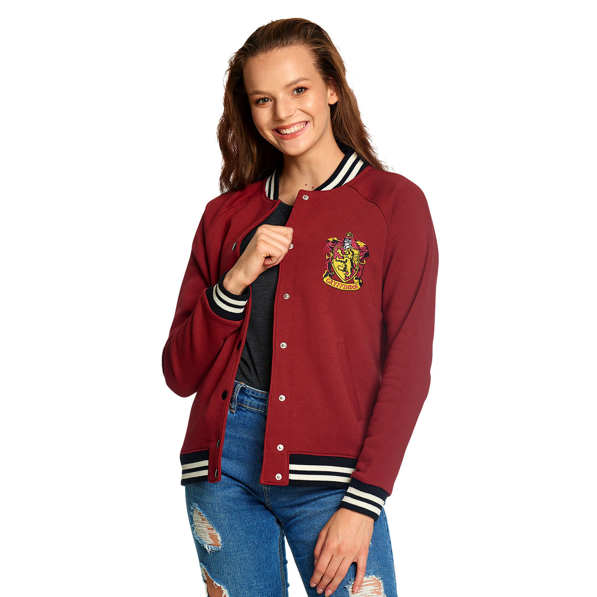 Image produit Harry Potter - Blouson universitaire pour femmes avec blason Gryffondor rouge