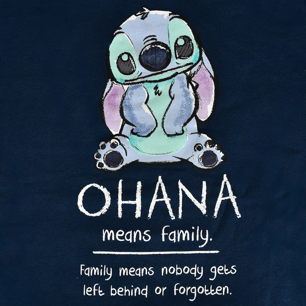 Image produit Lilo & Stitch - Ohana Means Family Sweat à Capuche Femme Bleu