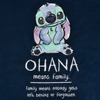 Image produit Lilo & Stitch - Ohana Means Family Sweat à Capuche Femme Bleu