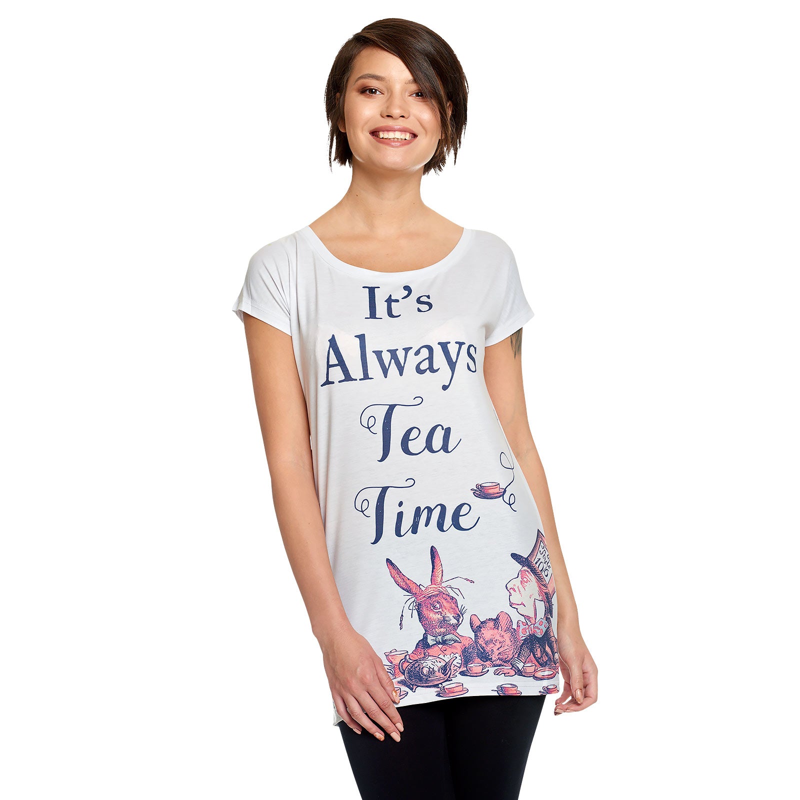 Image produit T-shirt femme Tea Time pour les fans d'Alice au pays des merveilles