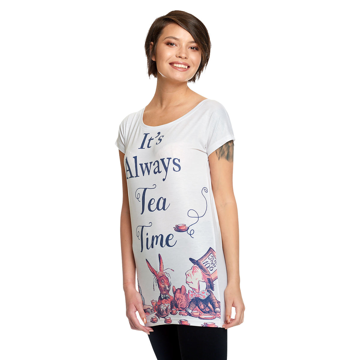 Image produit T-shirt femme Tea Time pour les fans d'Alice au pays des merveilles