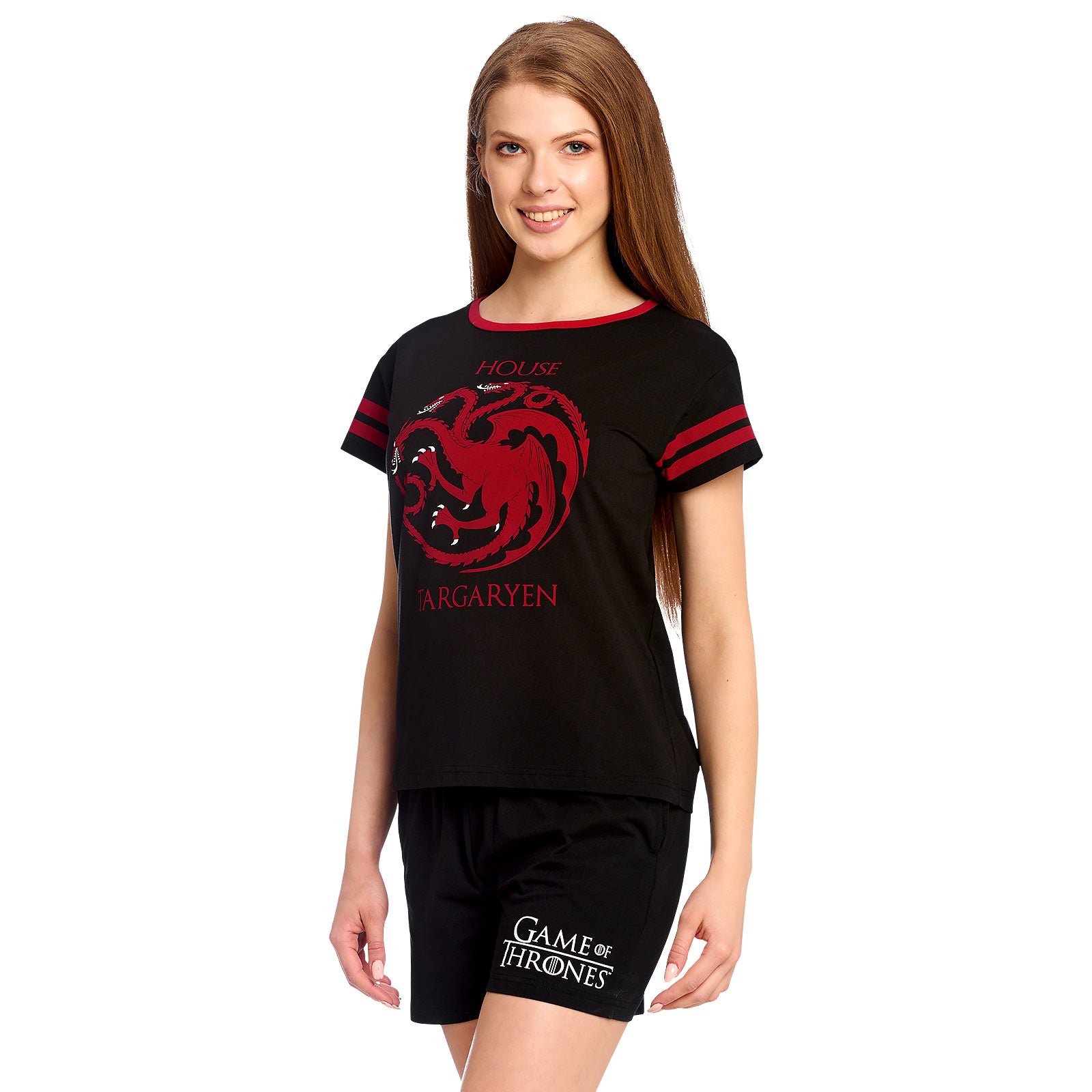 Image produit Game of Thrones - Pyjama court pour femmes avec blason Targaryen