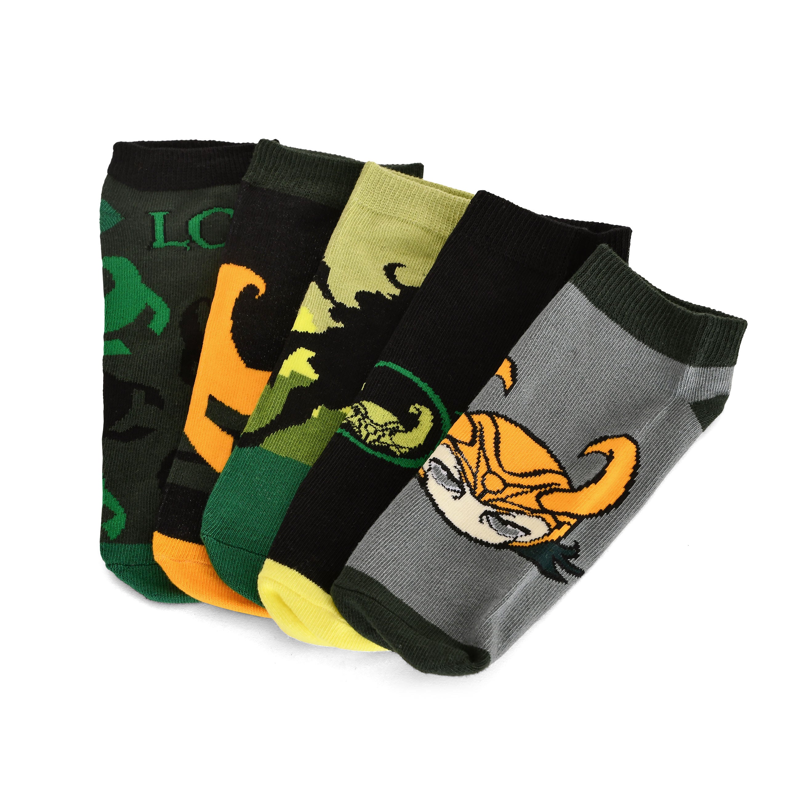 Image produit Marvel - Ensemble de 5 paires de chaussettes Loki