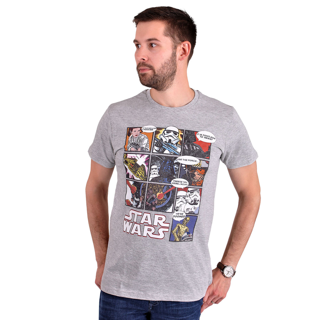 Image produit Star Wars - T-shirt de bande dessinée gris