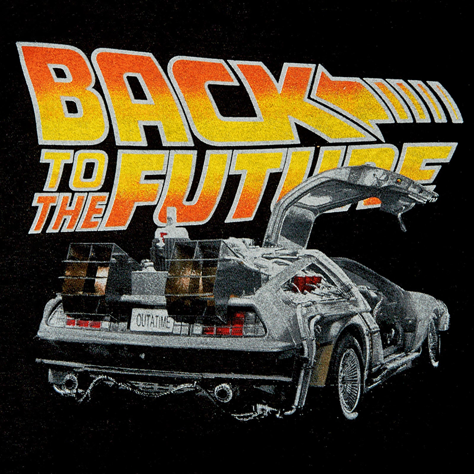Image produit Retour vers le Futur - Hoodie DeLorean Noir
