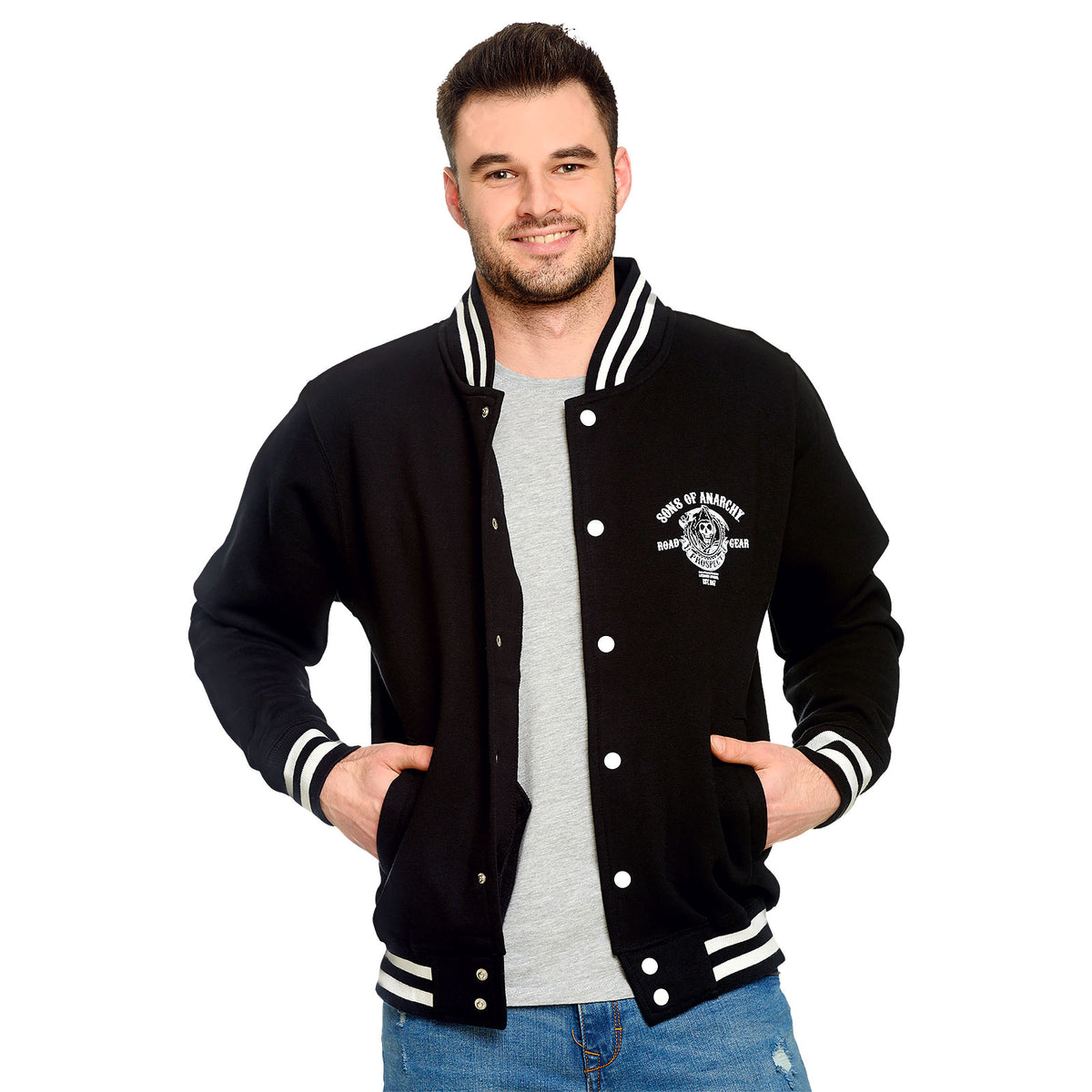 Image produit Sons of Anarchy - Veste de collège Reaper & Prospect noir-blanc