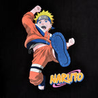 Image produit T-shirt noir Naruto Uzumaki Kick