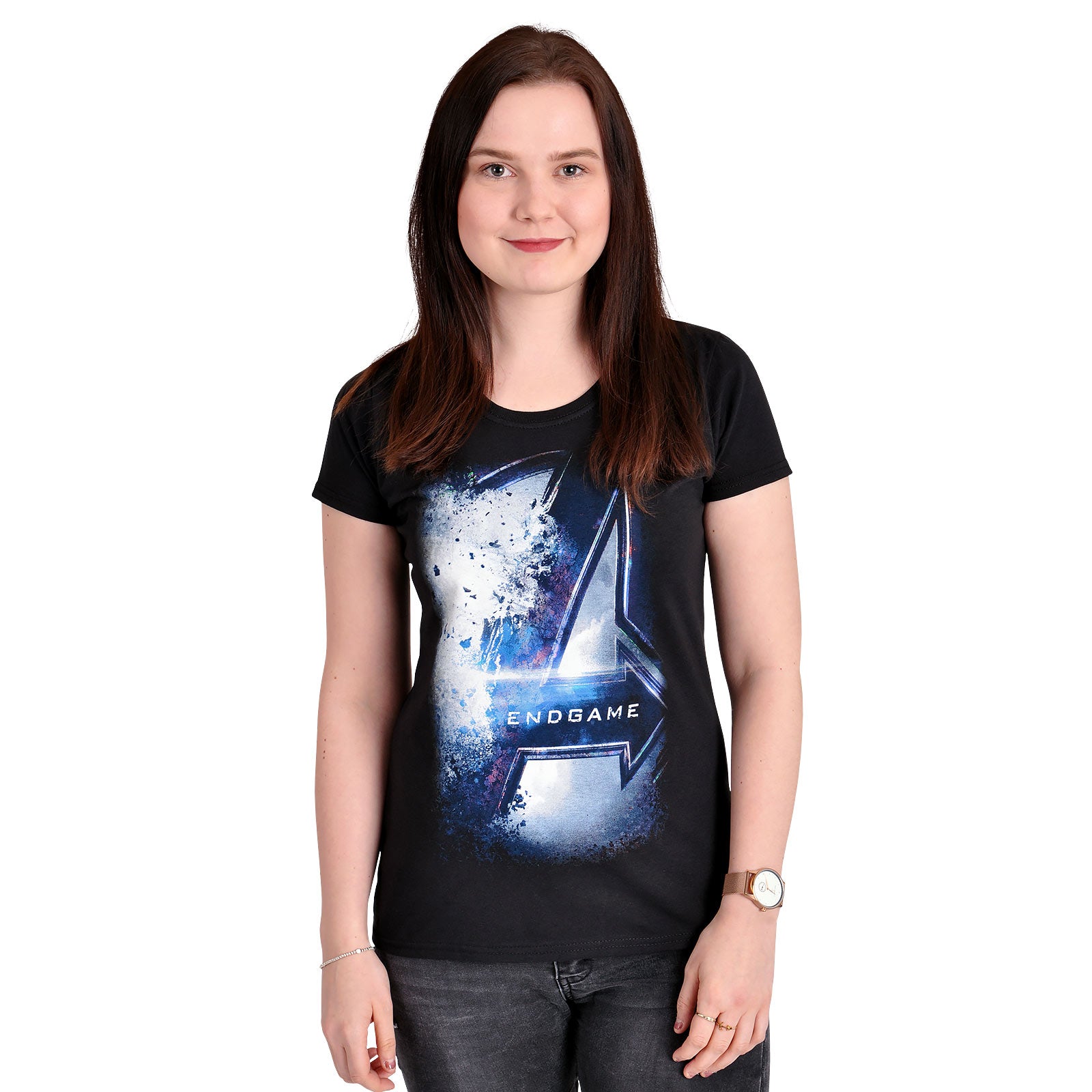 Image produit Avengers - Endgame Bursted Logo T-Shirt Femme Noir