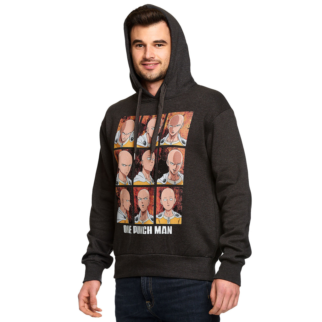 Image produit One Punch Man - Emotions de Saitama Hoodie gris