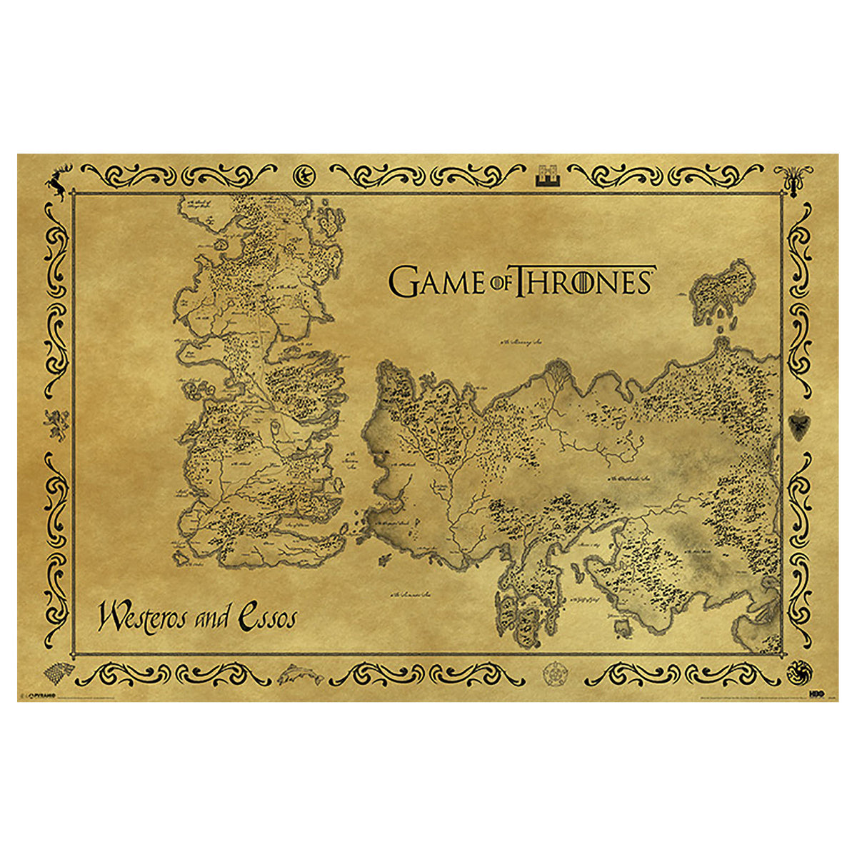 Image produit Game of Thrones - Carte de Westeros et Essos Maxi Poster