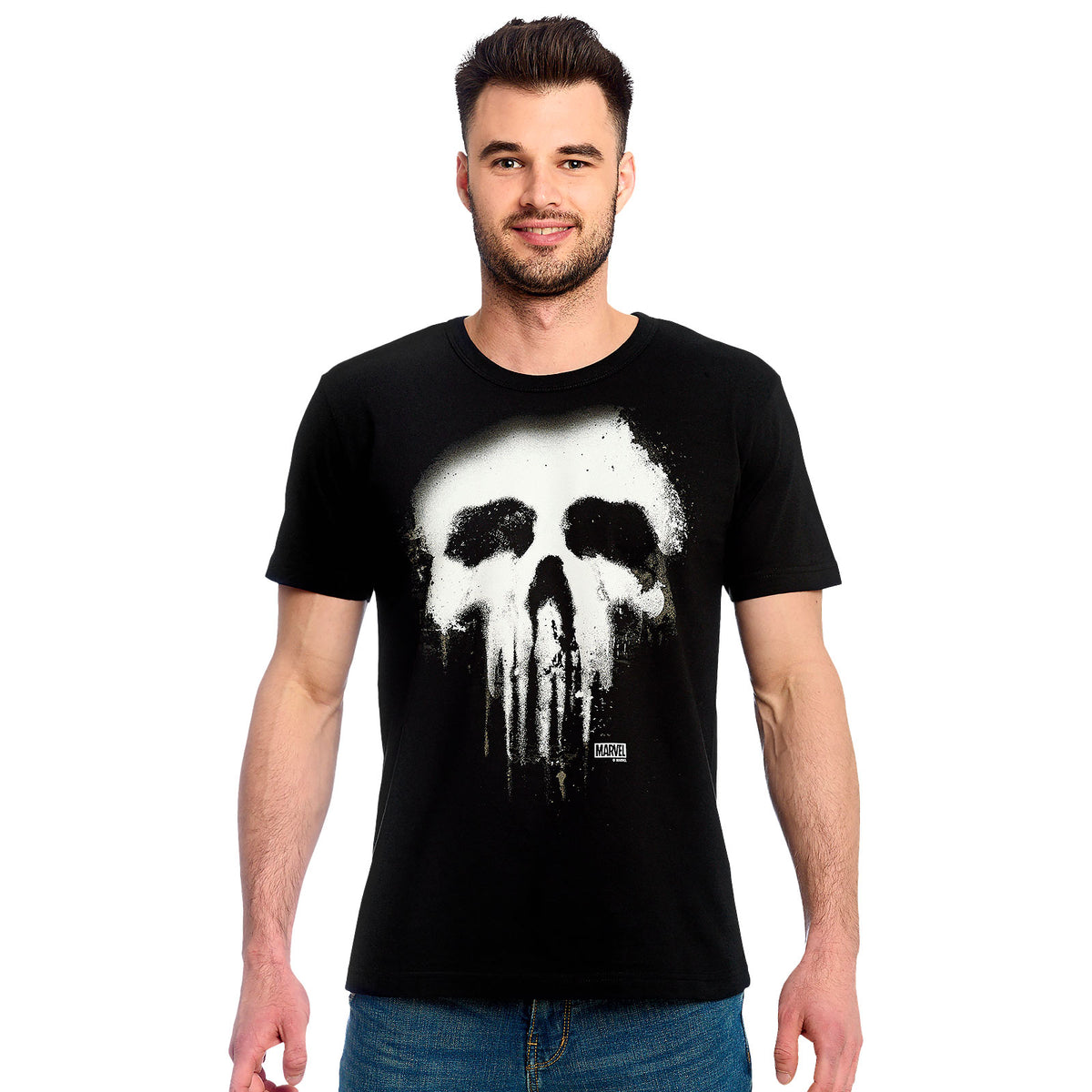 Image produit Punisher - T-shirt Logo Skull délavé noir