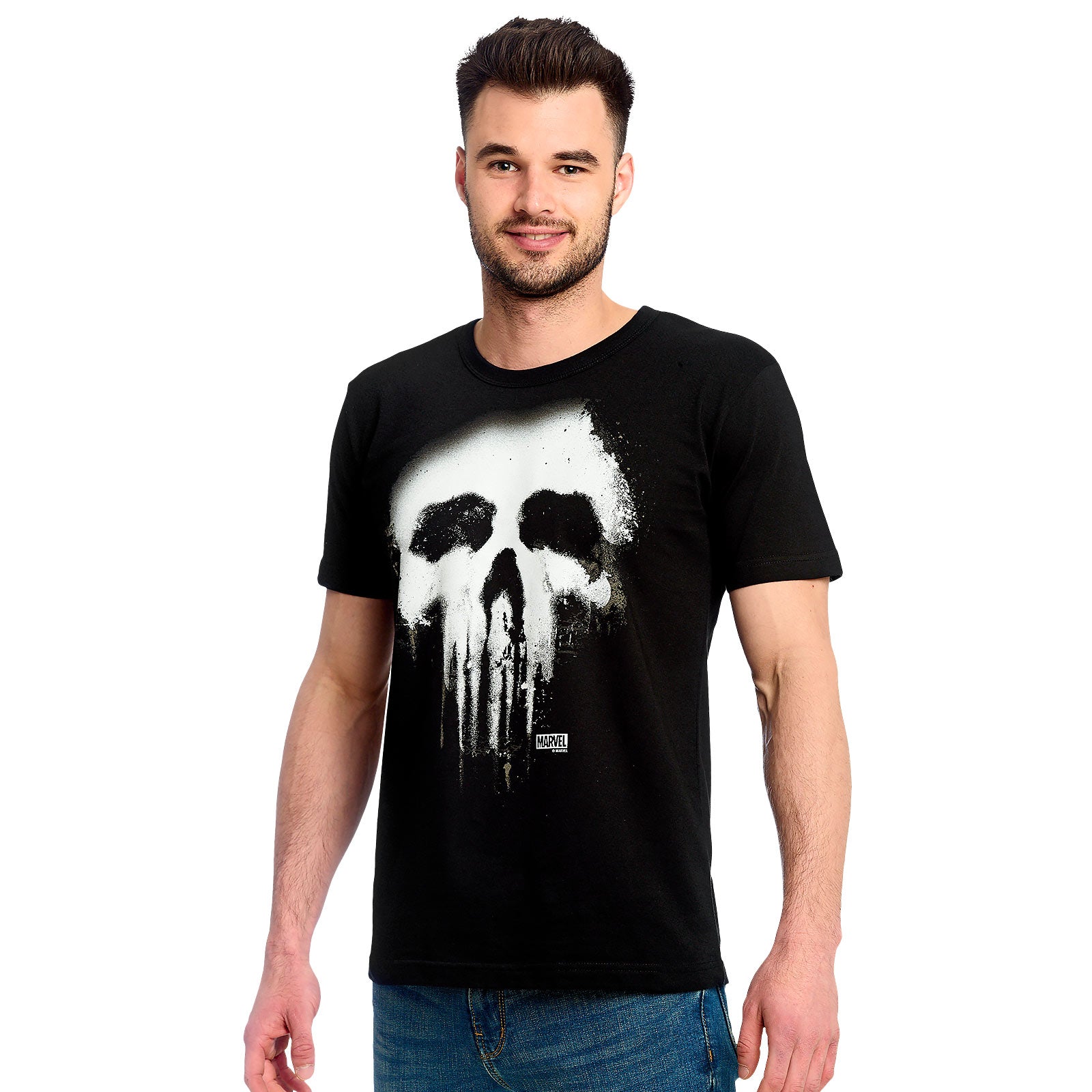 Image produit Punisher - T-shirt Logo Skull délavé noir