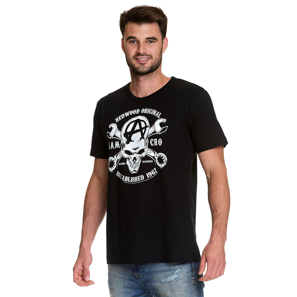 Image produit Sons of Anarchy - T-Shirt noir avec logo Samcro Skull