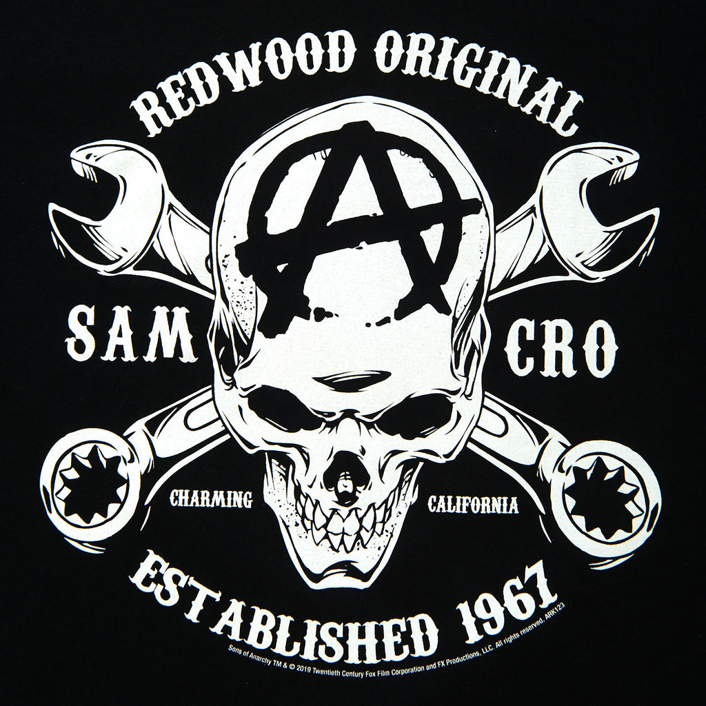 Image produit Sons of Anarchy - T-Shirt noir avec logo Samcro Skull