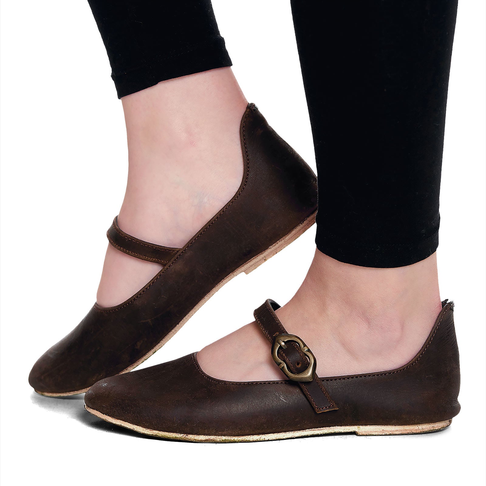 Image produit Chaussures médiévales Cecilie pour femmes en brun