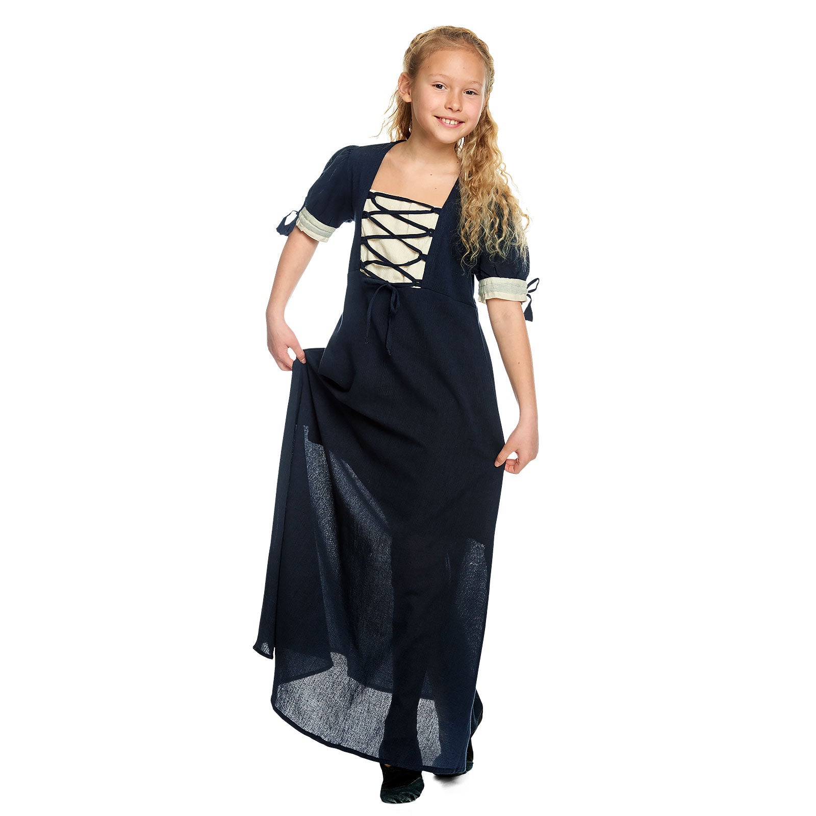 Image produit Robe d'été médiévale pour enfants bleu beige