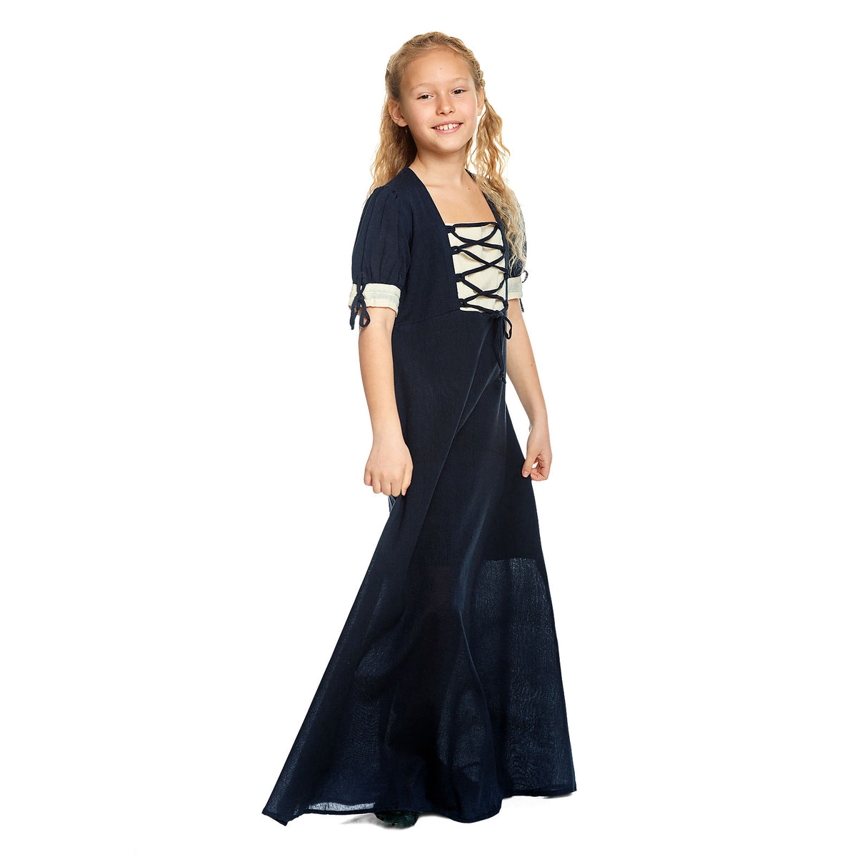 Image produit Robe d'été médiévale pour enfants bleu beige