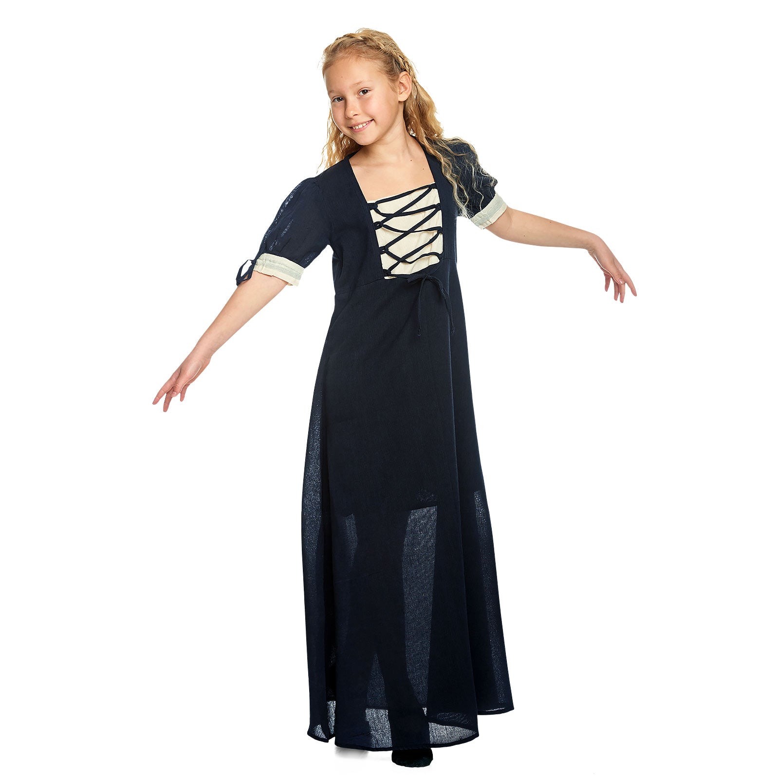 Image produit Robe d'été médiévale pour enfants bleu beige