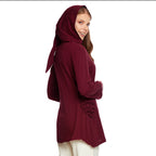 Image produit Blouse médiévale Lea avec capuche rouge